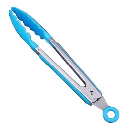 Kitchen Utensils Food Barbecue Tongs Roast/ Bread/ Steak Clamp, Blue