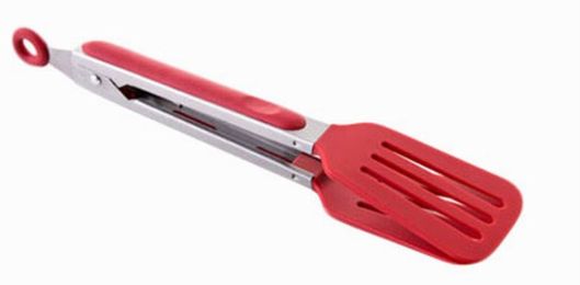 Set of 2 Practical Food Tongs Clips Roast/ Bread/ Steak/ Fruit Clamp, Red
