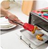 Set of 2 Practical Food Tongs Clips Roast/ Bread/ Steak/ Fruit Clamp, Red