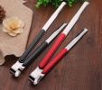 2 Pcs Stainless Steel Food Tongs Serving Clips Buffet BBQ Tongs, Red