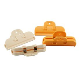 Set of 4 Kitchen Food Saver Bag Sealing Clips Airtight Clamps Random Color