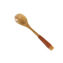 Set of 2 Japanese Style Wooden Kids Soup Spoons Natural Tableware Spoon, G4