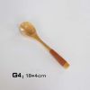 Set of 2 Japanese Style Wooden Kids Soup Spoons Natural Tableware Spoon, G4