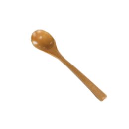 Set of 2 Japanese Style Wooden Kids Soup Spoons Natural Tableware Spoon, G3