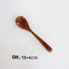 Set of 2 Japanese Style Wooden Kids Soup Spoons Natural Tableware Spoon, G6