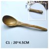 Set of 2 Japanese Style Wooden Kids Soup Spoons Natural Tableware Spoon, C1