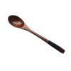 Set of 2 Japanese Style Wooden Kids Soup Spoons Natural Tableware Spoon, B3