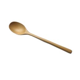 Set of 2 Japanese Style Wooden Kids Soup Spoons Natural Tableware Spoon, A2