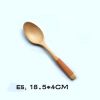Set of 2 Japanese Style Wooden Kids Soup Spoons Natural Tableware Spoon, E5