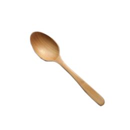 Set of 2 Japanese Style Wooden Kids Soup Spoons Natural Tableware Spoon, E4