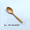 Set of 2 Japanese Style Wooden Kids Soup Spoons Natural Tableware Spoon, E4