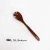 Set of 2 Japanese Style Wooden Kids Soup Spoons Natural Tableware Spoon, G2