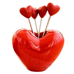 Lovely Stainless Steel Fruit Forks Salad Forks Dessert Forks -Love Heart 02