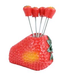 Lovely Stainless Steel Fruit Forks Salad Forks Dessert Forks - Strawberry 02