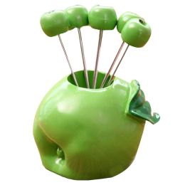 Lovely Stainless Steel Fruit Forks Salad Forks Dessert Forks - Apple