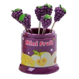 Lovely Stainless Steel Fruit Forks Salad Forks Dessert Forks - Grape