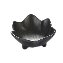 3 PCS Japanese Style Melamine Chafing Dish Soy Sauce Dish Dipping Bowls Side Dishes Plate Canape Plate Black-A24