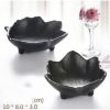 3 PCS Japanese Style Melamine Chafing Dish Soy Sauce Dish Dipping Bowls Side Dishes Plate Canape Plate Black-A24