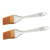 Grips Silicone Basting & Pastry Brush, Set of 2, Brown