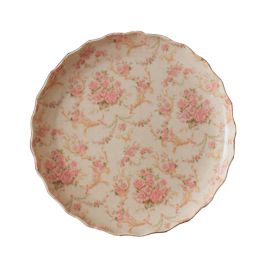 Functional Dinner Plate 11-Inch Tray, Muffin/Pizza Tray Tea/Coffee Holder/Mat,C