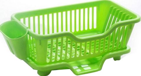 Kitchen Dish Rack Storage Rack Sink Grid/ Grid Tableware Rack Front Green