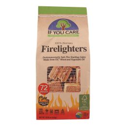 If You Care Wood Starting Cubes - Firelighters - Case of 12 - 72 Count