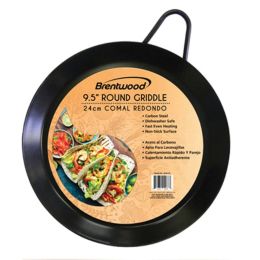 Brentwood Appliances BCM-24 Carbon Steel Non-Stick Round Comal Griddle (9.5-Inch)