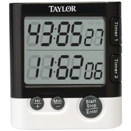 Taylor Precision Products Dual-event Digital Timer And Clock (pack of 1 Ea)