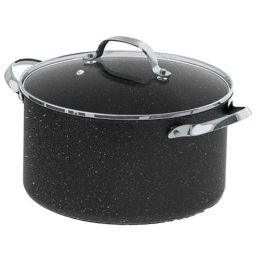 The Rock By Starfrit The Rock By Starfrit 6-quart Stockpot And Casserole With Glass Lid & Stainless Steel Handles (pack of 1 Ea)