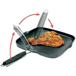 Starfrit 10" X 10" Grill Pan With Foldable Handle (pack of 1 Ea)