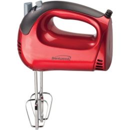 Brentwood Appliances 5-speed Electric Hand Mixer (red) (pack of 1 Ea)