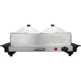 Brentwood Appliances 3-quart 2-pan Buffet Server And Warming Tray (pack of 1 Ea)