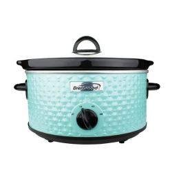 Brentwood Appliances 3.5-quart Diamond-pattern Slow Cooker (blue) (pack of 1 Ea)