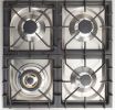 24" Nostalgie Series Friestanding Single Oven Dual Fuel Range with 4 Sealed Burners in Stainless Steel
