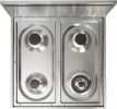 24" Nostalgie Series Friestanding Single Oven Gas Range with 4 Sealed Burners in Glossy Black