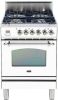 24" Nostalgie Series Friestanding Single Oven Gas Range with 4 Sealed Burners in White